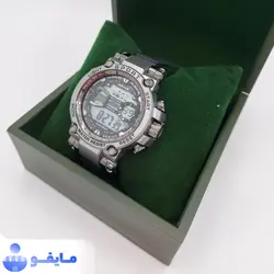 ساعت مچی کامپیوتری دیجیتال کرنومتر دار پسرانه مردانه مدل ضد آب نقره ای Empower