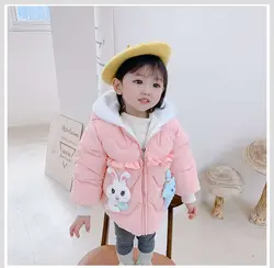 کاپشن دخترانه فانتزی طرح خرگوشی با رویه و‌خز ضدحساسیت یک تا پنج ساله