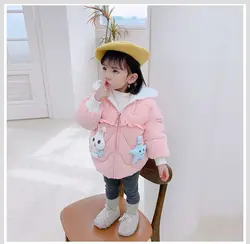 کاپشن دخترانه فانتزی طرح خرگوشی با رویه و‌خز ضدحساسیت یک تا پنج ساله