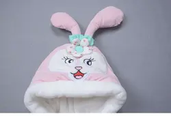 کاپشن دخترانه فانتزی طرح خرگوشی با رویه و‌خز ضدحساسیت یک تا پنج ساله