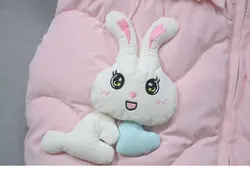 کاپشن دخترانه فانتزی طرح خرگوشی با رویه و‌خز ضدحساسیت یک تا پنج ساله