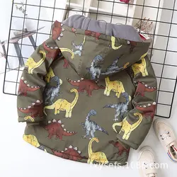 کاپشن کتان روسی طرح دایناسوری با رویه میکرو کاملا ضدآب و داخل خز