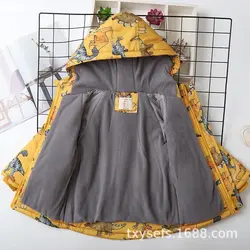 کاپشن کتان روسی طرح دایناسوری با رویه میکرو کاملا ضدآب و داخل خز