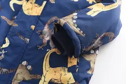 کاپشن کتان روسی طرح دایناسوری با رویه میکرو کاملا ضدآب و داخل خز