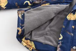 کاپشن کتان روسی طرح دایناسوری با رویه میکرو کاملا ضدآب و داخل خز