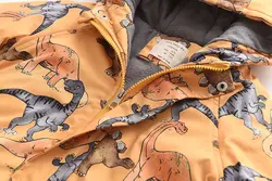 کاپشن کتان روسی طرح دایناسوری با رویه میکرو کاملا ضدآب و داخل خز