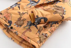 کاپشن کتان روسی طرح دایناسوری با رویه میکرو کاملا ضدآب و داخل خز