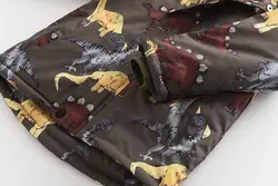 کاپشن کتان روسی طرح دایناسوری با رویه میکرو کاملا ضدآب و داخل خز