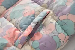 کاپشن دخترانه طرح آبرنگی با رویه دولایه ضدآب و داخل کرک