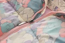 کاپشن دخترانه طرح آبرنگی با رویه دولایه ضدآب و داخل کرک