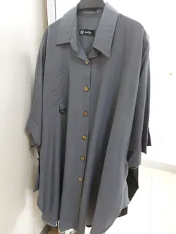 مانتو تابستونی بابوس دکمه چوبی