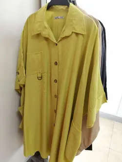 مانتو تابستونی بابوس دکمه چوبی