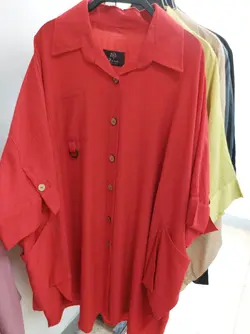 مانتو تابستونی بابوس دکمه چوبی