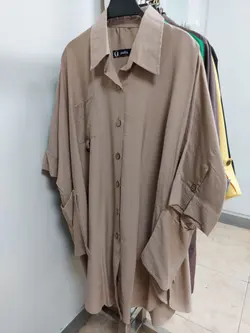 مانتو تابستونی بابوس دکمه چوبی