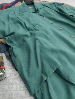 مانتو تابستونی بابوس دکمه چوبی