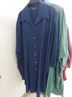 مانتو تابستونی بابوس دکمه چوبی