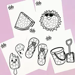 پکیج دات استیکر و کاربرگ فصل‌ها
