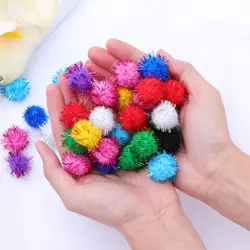 پوم‌پوم‌های رنگی شاینی (بسته‌ی 50 تایی)
