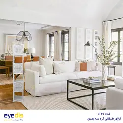 خرید و قیمت آباژور طبقاتی طرح کره سه‌ بعدی - فروشگاه لوازم دکوراسیون داخلی آیدیس