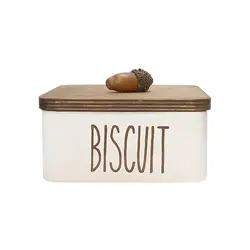ظرف تکست مربع بلوط Biscuit