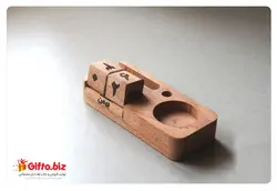 تقویم رومیزی چوبی ZA-307 + بیش از 50 نمونه تقویم رومیزی