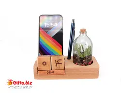 تقویم رومیزی چوبی ZA-307 + بیش از 50 نمونه تقویم رومیزی
