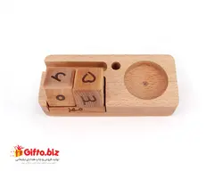 تقویم رومیزی چوبی ZA-307 + بیش از 50 نمونه تقویم رومیزی