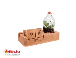 تقویم رومیزی چوبی ZA-307 + بیش از 50 نمونه تقویم رومیزی