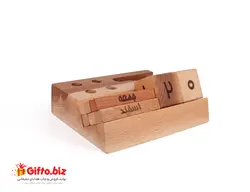 تقویم رومیزی چوبی ZC022 | قیمت 1402 | با قابلیت چاپ لوگو