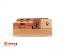 تقویم رومیزی چوبی ZC022 | قیمت 1402 | با قابلیت چاپ لوگو