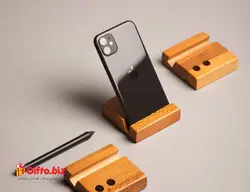 پایه موبایل رومیزی 106 , جاموبایلی چوبی نفیس | قیمت 1402