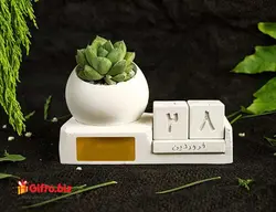 تقویم رومیزی بتنی آذین GBO76 + تقویم رومیزی جدید با قیمت