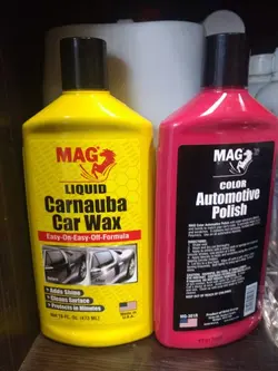 پولیش و واکس رنگی MAG Liquid Carnauba car Wax & Polish - نانو عایق رزین براق کننده ضدآب آبگریز