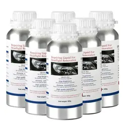 مایع دستگاه رفع ماتی کدری زردی شیشه چراغ خودرو مدل Headlight Renovation Repair Fluid 800ml - نانو عایق رزین براق کننده ضدآب آبگریز