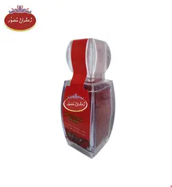 زعفران سرگل یک مثقالی مصور طرح آذین