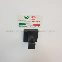 آویز حوله تک شاخه دیواری مشکی مات - فروشگاه اینترنتی سام