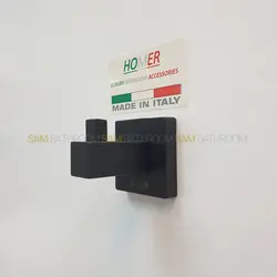 خرید و قیمت آویز حوله تک شاخه دیواری مشکی مات - فروشگاه اینترنتی سام