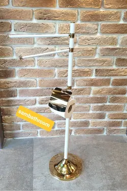 استند دستمال توالت و حوله سرویس بهداشتی سفید طلایی خرید و قیمت - فروشگاه اینترنتی سام