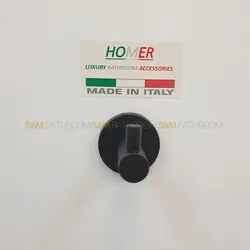 خرید و قیمت اویز حوله تک شاخه دیواری استیل گرد مشکی مات - فروشگاه اینترنتی سام