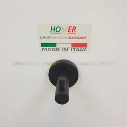 خرید و قیمت اویز حوله تک شاخه دیواری استیل گرد مشکی مات - فروشگاه اینترنتی سام