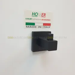 خرید و قیمت اویز حوله تک شاخه دیواری استیل مربع مشکی مات - فروشگاه اینترنتی سام