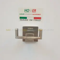 اویز حوله دو شاخه استیل دیواری - فروشگاه اینترنتی سام