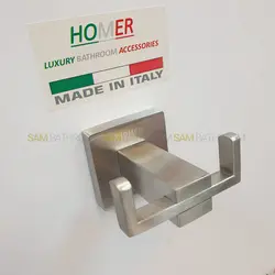 اویز حوله دو شاخه استیل دیواری - فروشگاه اینترنتی سام