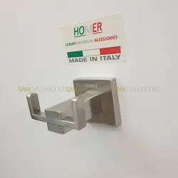 اویز حوله دو شاخه استیل دیواری - فروشگاه اینترنتی سام