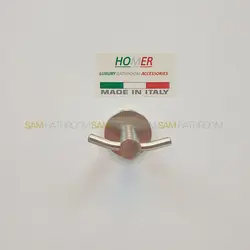 اویز حوله دو شاخه گرد دیواری استیل مات - فروشگاه اینترنتی سام