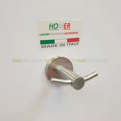 اویز حوله دو شاخه گرد دیواری استیل مات - فروشگاه اینترنتی سام