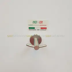 اویز حوله دو شاخه گرد دیواری استیل مات - فروشگاه اینترنتی سام