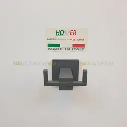 اویز حوله دو شاخه دیواری طوسی مات مکعب - فروشگاه اینترنتی سام