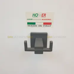 اویز حوله دو شاخه دیواری طوسی مات مکعب - فروشگاه اینترنتی سام