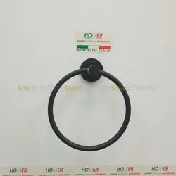 جای حوله دیواری مدل حلقه ای مشکی مات - فروشگاه اینترنتی سام